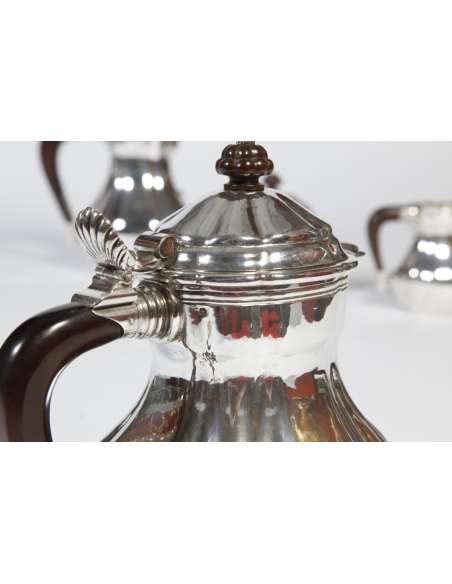 Goldsmith Georges Lecomte - Tea-Coffee set in silver Art déco vers1925-Bozaart