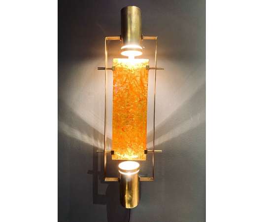 Resin and Brass Lamp Year 60