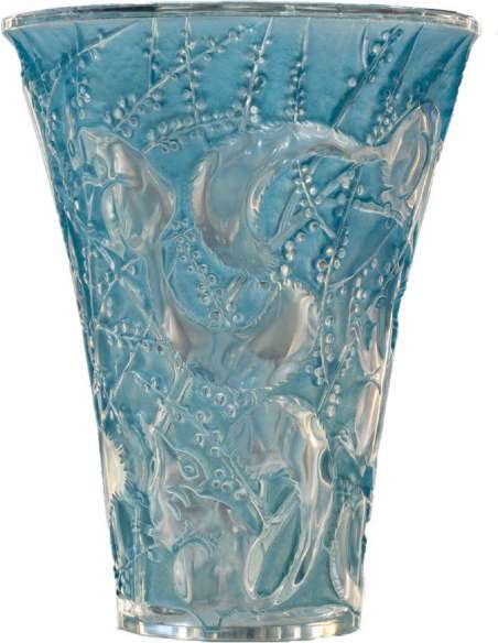 René Lalique ( 1860-1945) Vase "Senart" - vases and glass objects-Bozaart