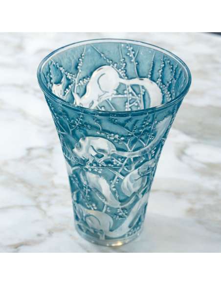René Lalique ( 1860-1945) Vase "Senart" - vases and glass objects-Bozaart