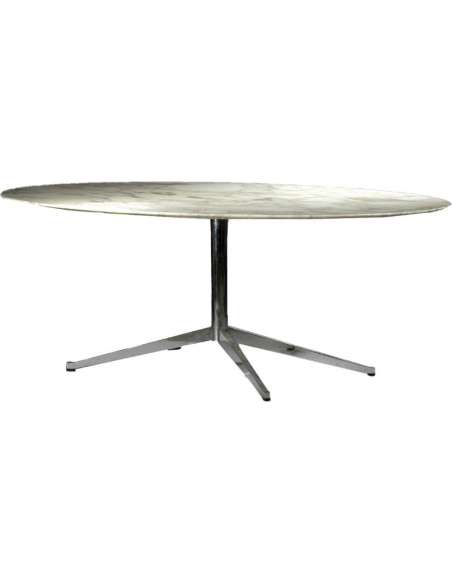 Florence Knoll (1917-2019) : Dining Room Table with Oval Top - Dining Room Tables-Bozaart