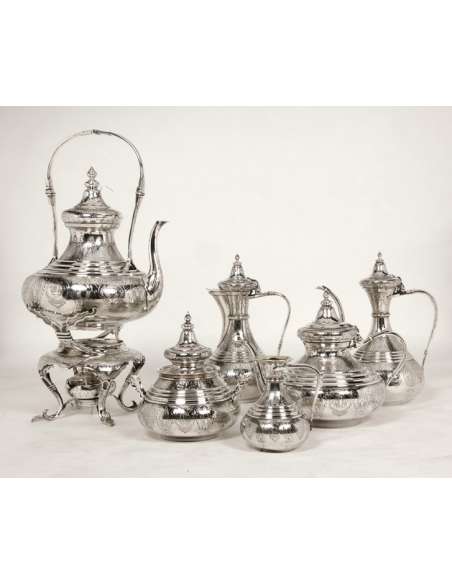 Silversmith Duponchel - Ottoman tea/coffee set - XIXth-Bozaart