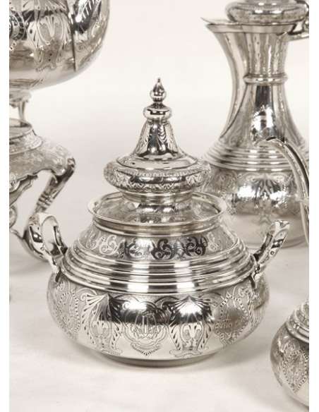 Silversmith Duponchel - Ottoman tea/coffee set - XIXth-Bozaart