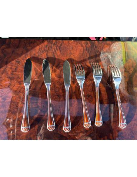 Christofle - "Talisman" Housewife Sienna 120 pieces - cutlery, housewives-Bozaart