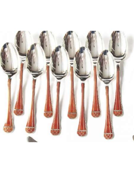 Christofle - "Talisman" housewife Sienna 130 pieces - cutlery, housewives-Bozaart