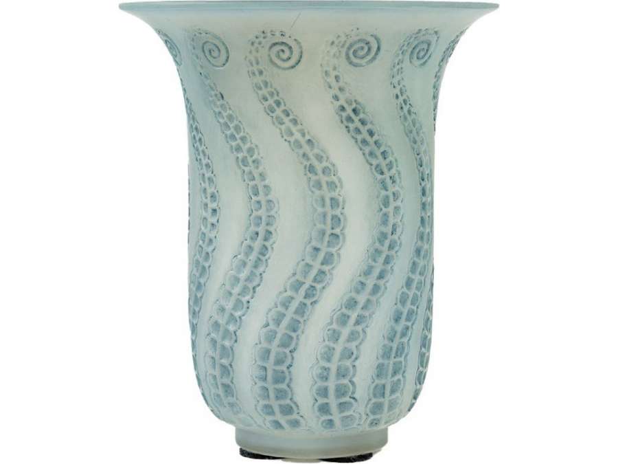 René Lalique: Vase "Méduse"+ en verre de 20ème siècle