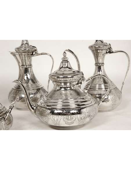 Silversmith Duponchel - Ottoman tea/coffee set - XIXth-Bozaart