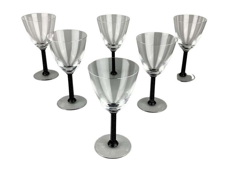 Lalique "Phalsbourg" : Lalique+ crystal glasses from 20th century.