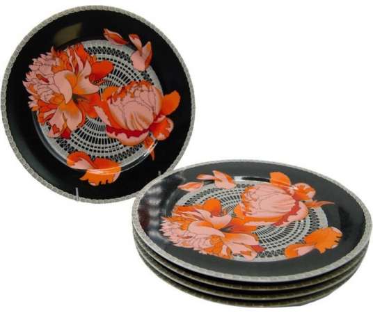 Large Hermes porcelain plates from the 20th century