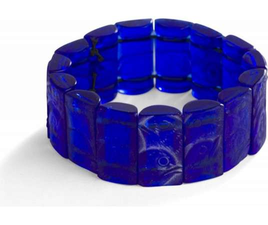 René Lalique bracelet en verre du 20ème siècle