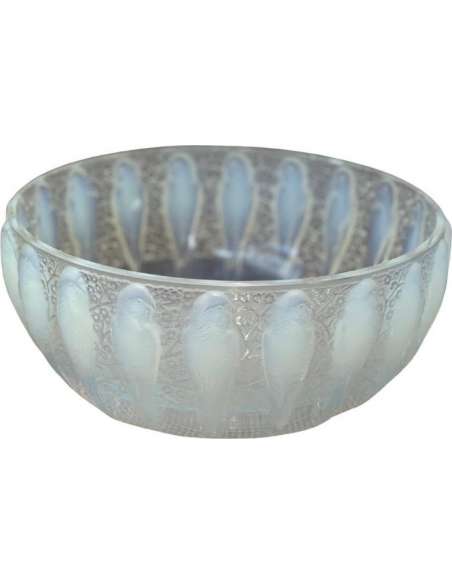 René Lalique : Opalescente Coupe "Perruches " - vases et objets en verre-Bozaart
