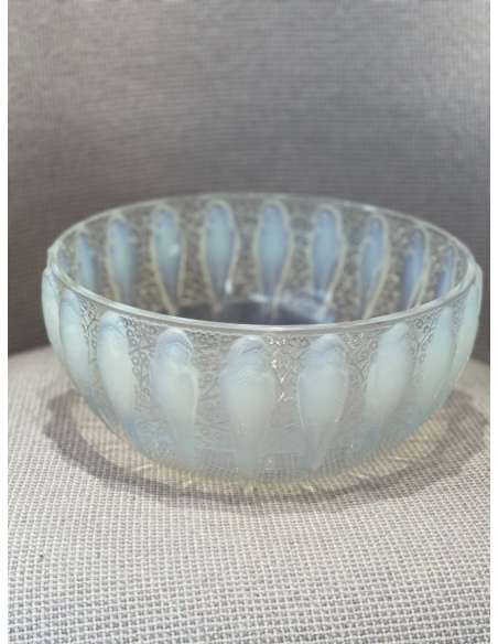 René Lalique : Opalescente Coupe "Perruches " - vases et objets en verre-Bozaart