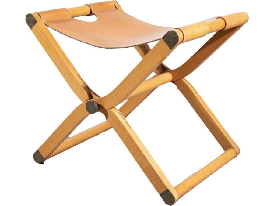 Hermes: 20th century wooden pippa+ folding stool