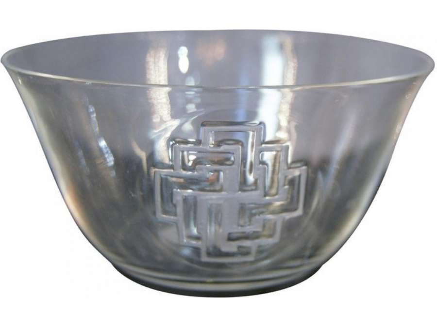René Lalique:10 bowls "Hagueneau "+ of 20th century glass