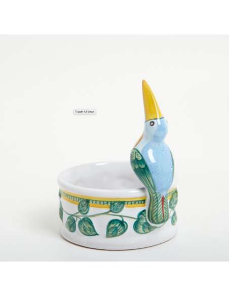 Hermès And Moustiers, Toucans Model Candle Holder - various ceramics-Bozaart