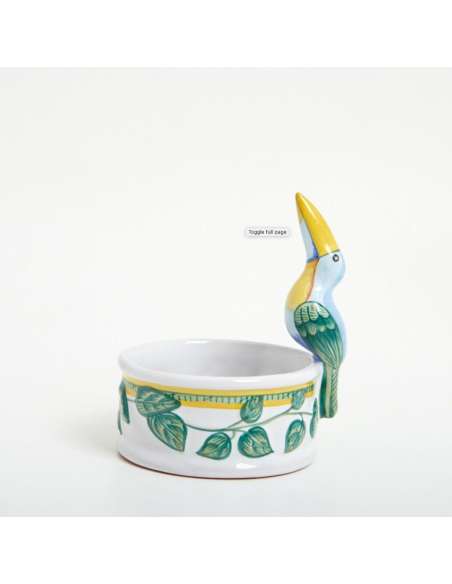 Hermès And Moustiers, Toucans Model Candle Holder - various ceramics-Bozaart