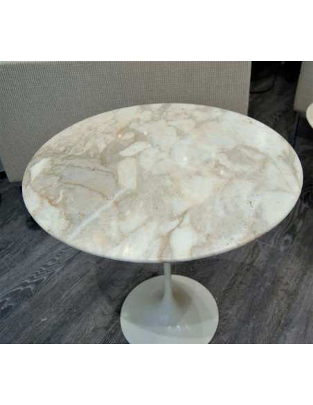 Eero Saarinen & Knoll, Marble Pedestal Table - Dining Room Tables-Bozaart