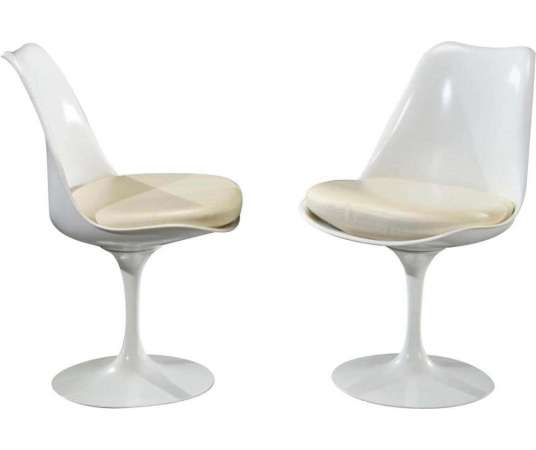 Eero Saarinen & Knoll 2 Chairs Tulip XXth - Design Seats
