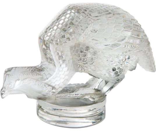 René Lalique : "Pintade " Mascotte - vases et objets en verre
