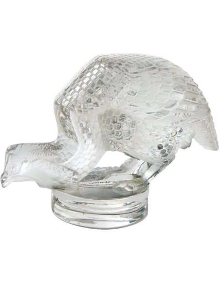 René Lalique : "Pintade " Mascotte - vases et objets en verre-Bozaart