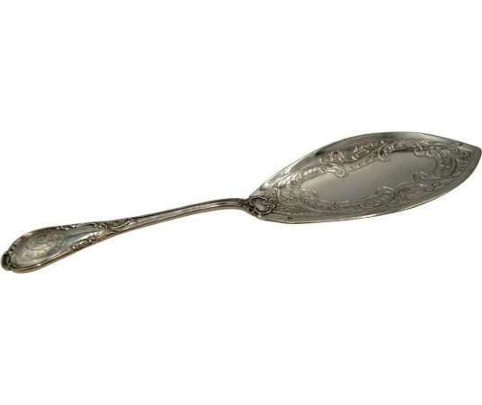 Solid Silver Pie Shovel - XIXth - cutlery, housewives