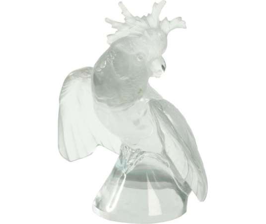 Lalique France Cacatoes "Ailes Déployées" - vases et objets en verre