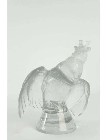 Lalique France Cacatoes "Ailes Déployées" - vases et objets en verre-Bozaart