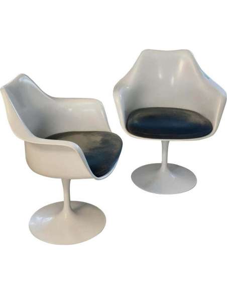 Knoll & Eero Saarinen : Pair Of Tulip Armchairs - Design Seats-Bozaart