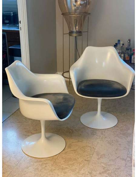 Knoll & Eero Saarinen : Pair Of Tulip Armchairs - Design Seats-Bozaart