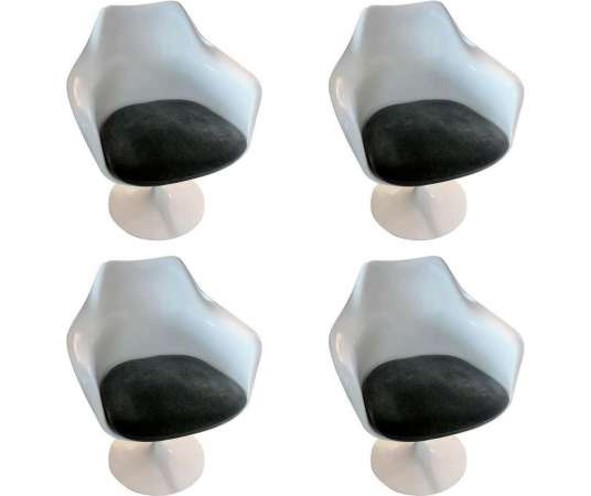Knoll & Eero Saarinen : 4 Fauteuils Tulipe - Sièges Design