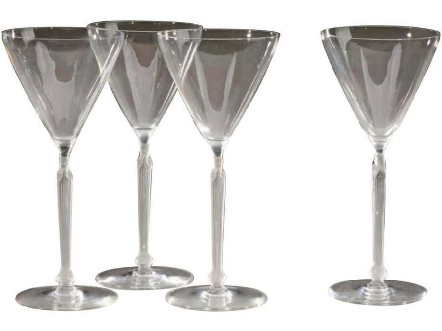 René Lalique : "Clos Saint Odile " Glass" - wine glasses, old glasses services