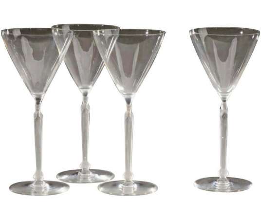 René Lalique : "Clos Saint Odile " Verre" - verres à vin, services verres anciens