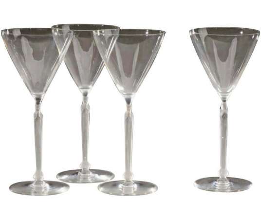 René Lalique : "Clos Saint Odile " Glass" - wine glasses, old glasses services