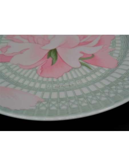 Hermès, Peonies Model Serving Part (24 pieces) - Porcelain Plates and Services-Bozaart