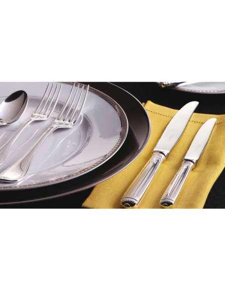 Christofle model "Malmaison", silver metal cutlery (43 pieces) - cutlery, housewives-Bozaart