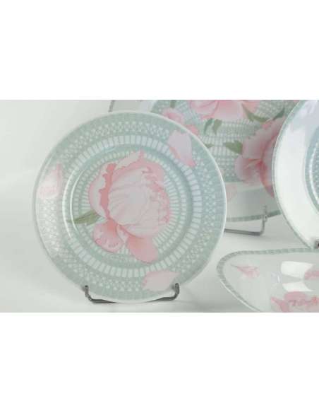 Hermès, Peonies Model Serving Part (48 Pieces) - Porcelain Plates and Services-Bozaart