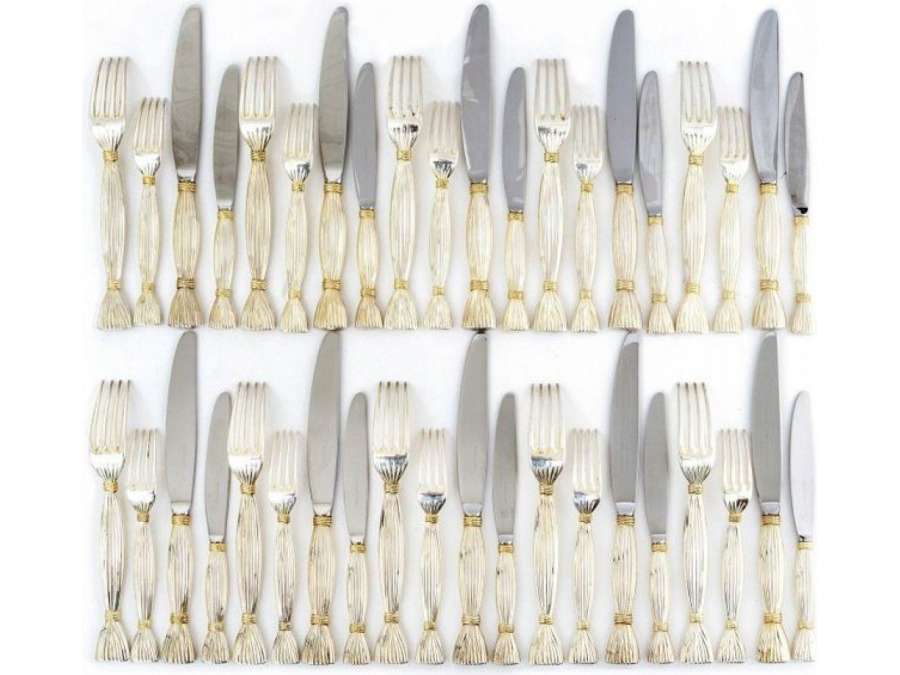 Hermès Paris, Silver Metal Housewife's Party Model Harvest - cutlery, housewives