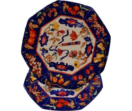 Hermès, 12 Marquetry Plates Of Oriental And Western Stones - Porcelain Plates and Services