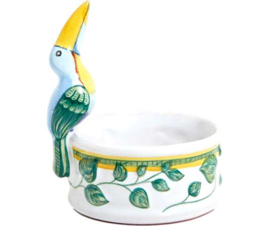 Hermès And Moustiers, Toucans Model Candle Holder - various ceramics