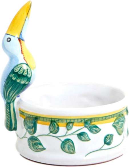 Hermès And Moustiers, Toucans Model Candle Holder - various ceramics-Bozaart