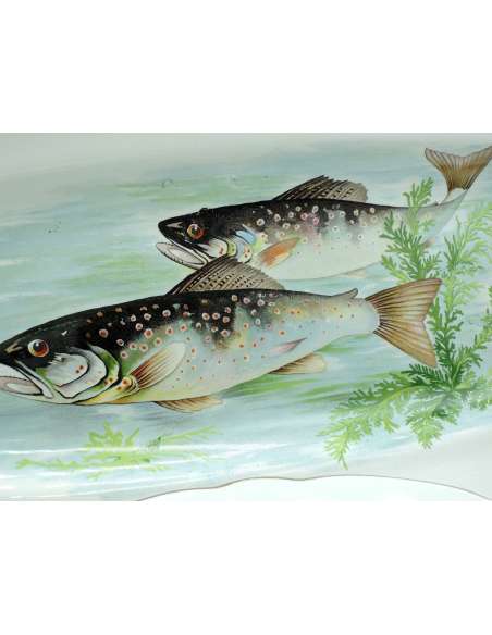 Sarreguemines. Val De Loir Service, Fish Decor - Plates and Earthenware services-Bozaart