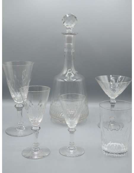 Baccarat. Service in Porto. Champigny model - wine glasses, vintage glasses services-Bozaart