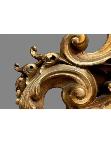 Glace Miroir En Bronze Doré, Epoque Napoléon III - miroirs-Bozaart