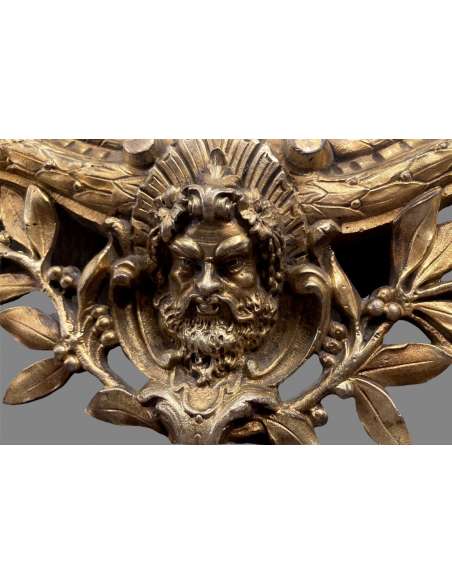 Mirror Glass In Gilded Bronze, Napoleon III Era - mirrors-Bozaart
