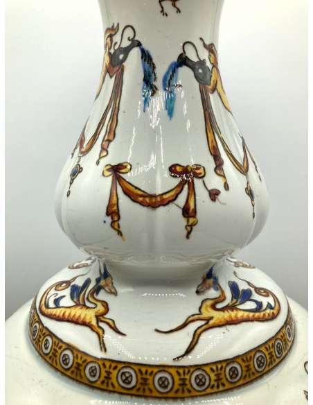 Gien. Lampe En Faïence, Epoque XIXè Siècle - lampes-Bozaart