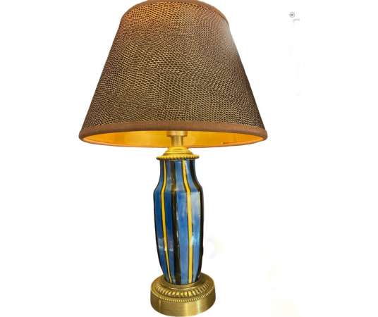 Gien. Earthenware Head Lamp. Around 1950. - lamp