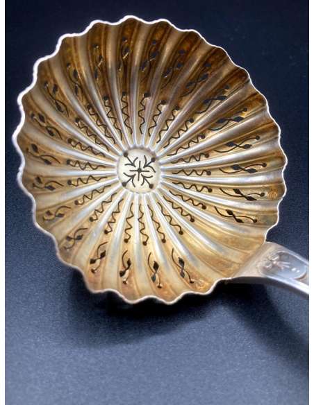 Dusting Machine, Sugar Spoon, Solid Silver. Louis XVI style - cutlery, housewives-Bozaart