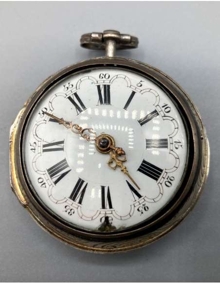 Silver Rooster Watch. Eighteenth century - antique watches-Bozaart