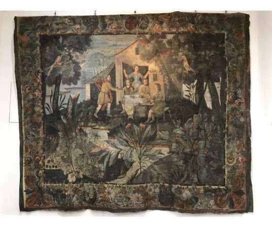 Canvas Painted with tempera from the late 17th century - Paintings of another kind