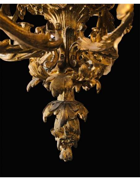 Important Lustre En Bronze Doré D’époque 19ème Napoléon III - lustres-Bozaart